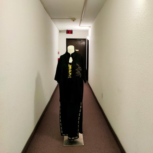 Dragon Print Women's Dress - Picture 4 of 6